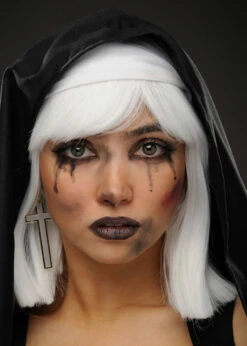Womens Halloween Deluxe Gothic White Blunt Wig -PartyPersona Store gothic white halloween wig 70283 02