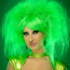 Womens Space Alien Green Backcombed Wig -PartyPersona Store green alien girl wig ST715