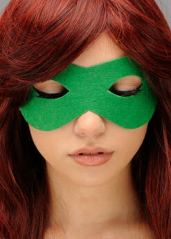 Adult Bright Green Felt Eye Mask -PartyPersona Store green felt eye mask 01