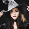 Adult Size Halloween Grey Witch Or Wizard Hat -PartyPersona Store grey zelda witch hat