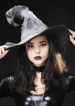 Adult Size Halloween Grey Witch Or Wizard Hat