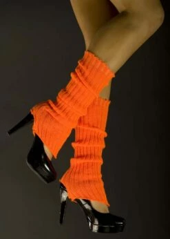 Halloween Gothic Neon Orange Legwarmers