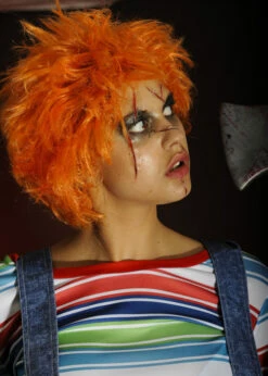 Adult Halloween Orange Chucky Wig -PartyPersona Store halloween orange chucky wig 02