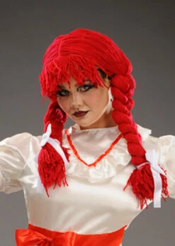 Halloween Annabelle Style Red Rag Doll Wig 8 Halloween Annabelle Style Red Rag Doll Wig -PartyPersona Store halloween red rag doll wig 42233 02