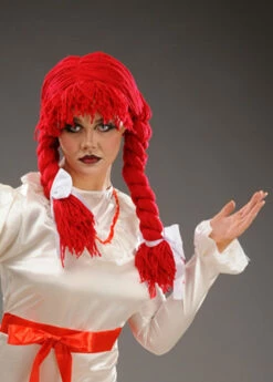 Halloween Annabelle Style Red Rag Doll Wig 9 Halloween Annabelle Style Red Rag Doll Wig -PartyPersona Store halloween red rag doll wig 42233 03