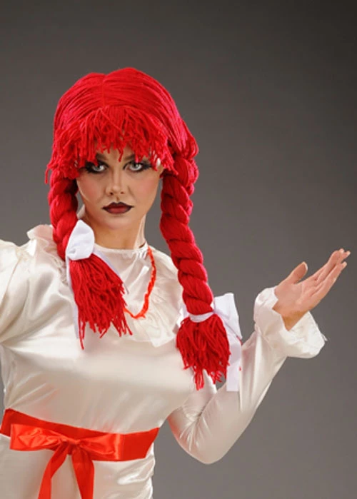 Halloween Annabelle Style Red Rag Doll Wig 6 Halloween Annabelle Style Red Rag Doll Wig - Image 4