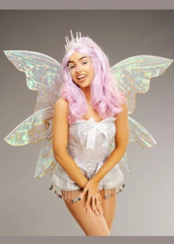 Gorgeous Large Gold Glitter Iridescent Fairy Wings