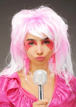 Jem And The Holograms Style 1980s Pink Wig
