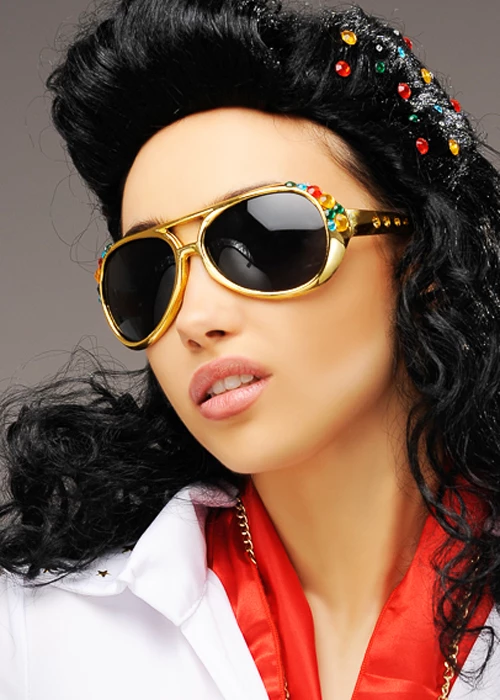 1950s Gold Rock N Roll Sunglasses With Jewels 3 1950s Gold Rock N Roll Sunglasses With Jewels