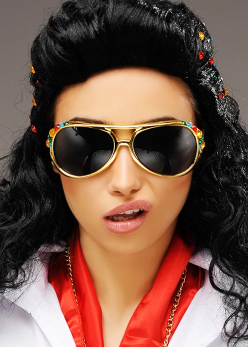 1950s Gold Rock N Roll Sunglasses With Jewels 4 1950s Gold Rock N Roll Sunglasses With Jewels - Image 2