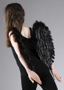 Kids Size Black Feather Angel Wings 7 Kids Size Black Feather Angel Wings -PartyPersona Store kids black feather wings 52821 02
