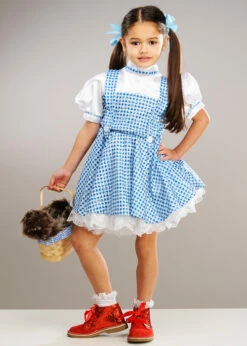 Kids Wizard Of Oz Sequin Dorothy Costume -PartyPersona Store kids blue sequin dorothy costume 886493 02
