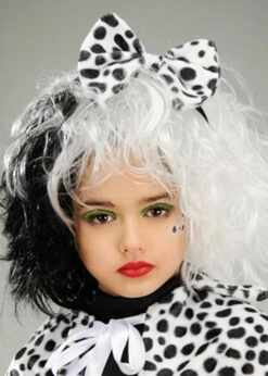 Childrens Cruella De Vil Style Dalmatian Hair Bow