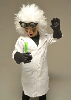 Childrens Size Mad Scientist Costume With Wig