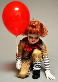 Childrens New Pennywise It Clown Style Costume With Wig -PartyPersona Store kids new style it clown costume 02
