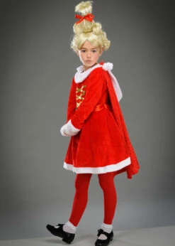 Girls The Grinch Style Red Cindy Lou Who Costume -PartyPersona Store kids the grinch cindy lou costume st182 02