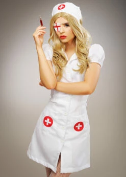Womens Kill Bill Style Elle Driver Nurse Costume