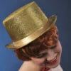 Adult 20s Showgirl Gold Top Hat -PartyPersona Store ladies 20s gold top hat