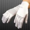 Ladies 1920s Short White Satin Gloves 2 Ladies 1920s Short White Satin Gloves -PartyPersona Store ladies 20s short white satin gloves