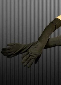 Ladies 1920s Flapper Girl Long Black Gloves