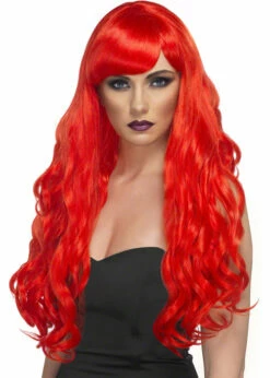 Ladies Long Red Curly Desire Wig