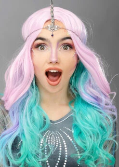 Womens Pastel Rainbow Unicorn Wig 6 Womens Pastel Rainbow Unicorn Wig -PartyPersona Store ladies pastel unicorn wig 01