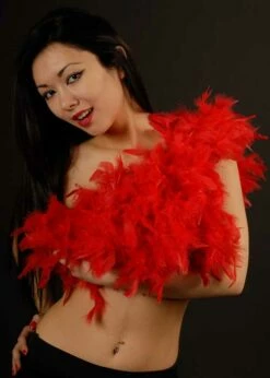 Halloween Devil Red Feather Boa