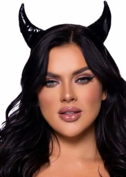 Ladies Leg Avenue Black Vinyl Devil Horns