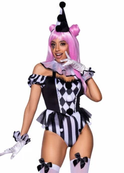 Leg Avenue Black And White French Clown Costume