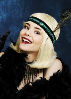 Ladies Deluxe 20s Blonde Bob Elise Wig