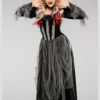 Womens Gothic Victorian Vampire Lady Costume -PartyPersona Store long grey victorian vampire costume