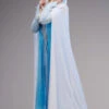 Womens Long White Hooded Snow Queen Cape 2 Womens Long White Hooded Snow Queen Cape -PartyPersona Store long white ice queen cape
