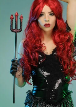 Dark Mermaid Prop Glitter Trident