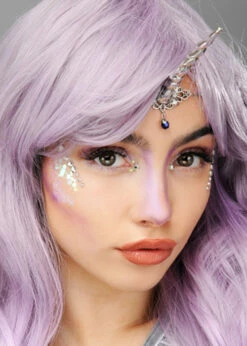 Womens Fantasy Unicorn Horn Headband -PartyPersona Store metal unicorn horn 03