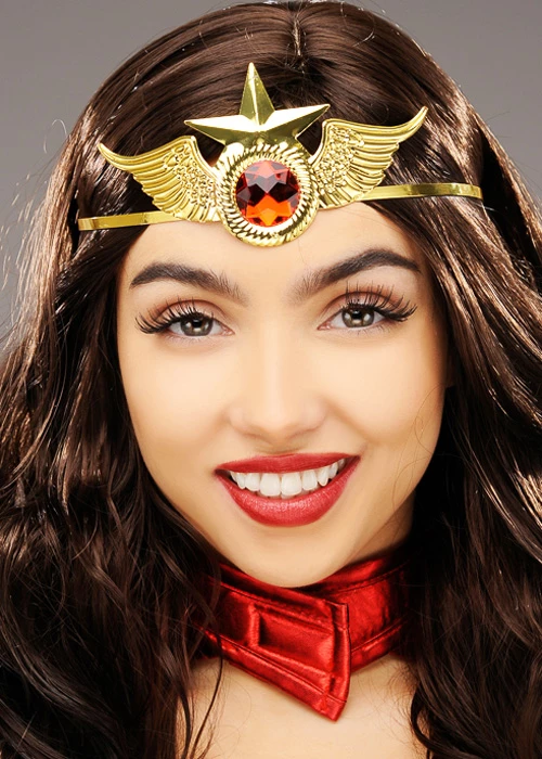 Wonder Woman Style Gold Superhero Tiara 3 Wonder Woman Style Gold Superhero Tiara