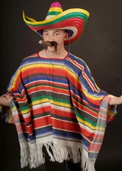 Mexican Poncho Fancy Dress Costume