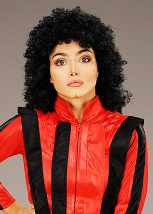 Michael Jackson Style Curly Black Afro Wig 4 Michael Jackson Style Curly Black Afro Wig - Image 2