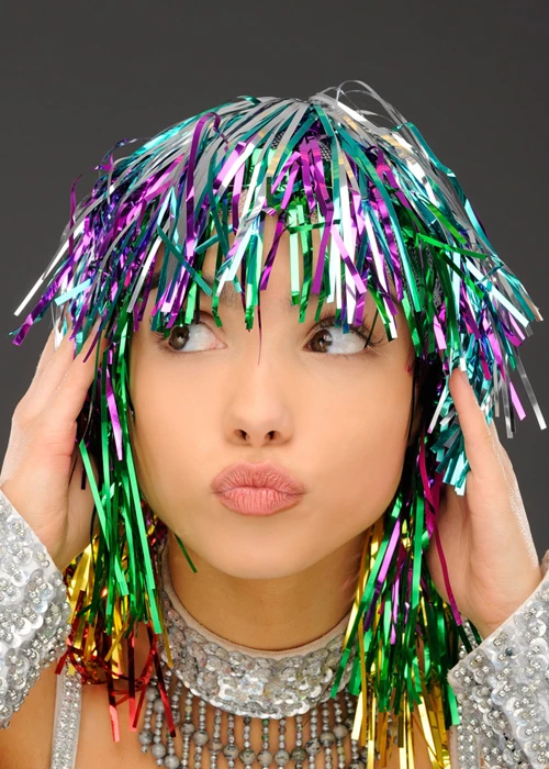 Multi-Coloured Tinsel Wig 4 Multi-Coloured Tinsel Wig - Image 2