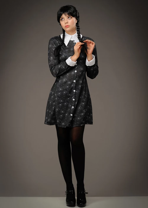 Womens The Addams Family Wednesday Costume 5 Womens The Addams Family Wednesday Costume - Image 3