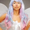 Womens Deluxe Pastel Rainbow Fairy Princess Wig -PartyPersona Store pastel rainbow fairy wig
