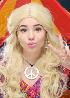 70s Hippy Peace Sign Jewellery Set