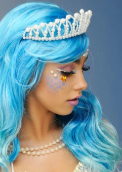 Mermaid Pearl Crown Tiara Headpiece -PartyPersona Store pearl mermaid tiara 01