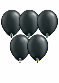 Halloween Party Pearl Onyx Black Balloons Pack 5