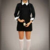 Womens Petite Halloween Wednesday Style Costume -PartyPersona Store petite wednesday addams costume 83530