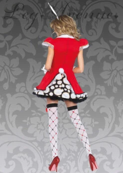 Leg Avenue Tick Tock Wonderland White Rabbit Costume -PartyPersona Store playing card bunny costume 85447 02