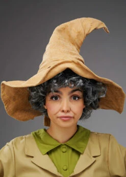 Professor Sprout Style Deluxe Brown Witch Hat 7 Professor Sprout Style Deluxe Brown Witch Hat -PartyPersona Store professor sprout hat 02