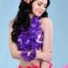 Hawaiian Purple Flower Island Lei Garland -PartyPersona Store purple garland H1170012