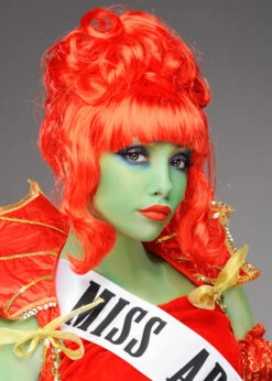 Womens Beetlejuice Style Miss Argentina Red Wig -PartyPersona Store red beetlejuice miss argentina wig 01