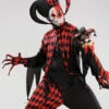 Mens Halloween Evil Crazed Jester Costume 2 Mens Halloween Evil Crazed Jester Costume -PartyPersona Store red evil jester costume 844205