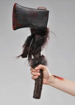 Gothic Zombie Red Riding Hood Prop Bloody Axe -PartyPersona Store red riding hood axe 03